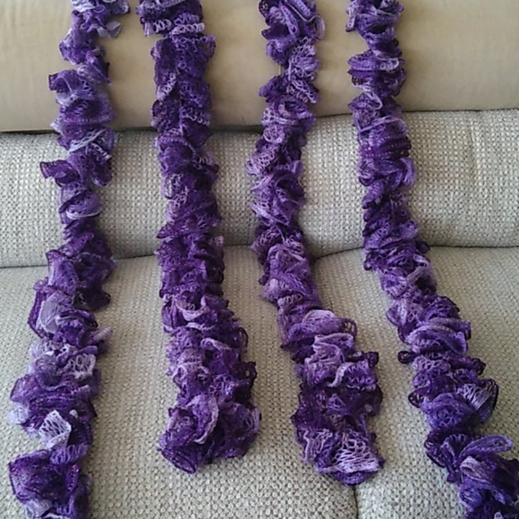 Purple Ruffle Scarves - Picture 2 of 2